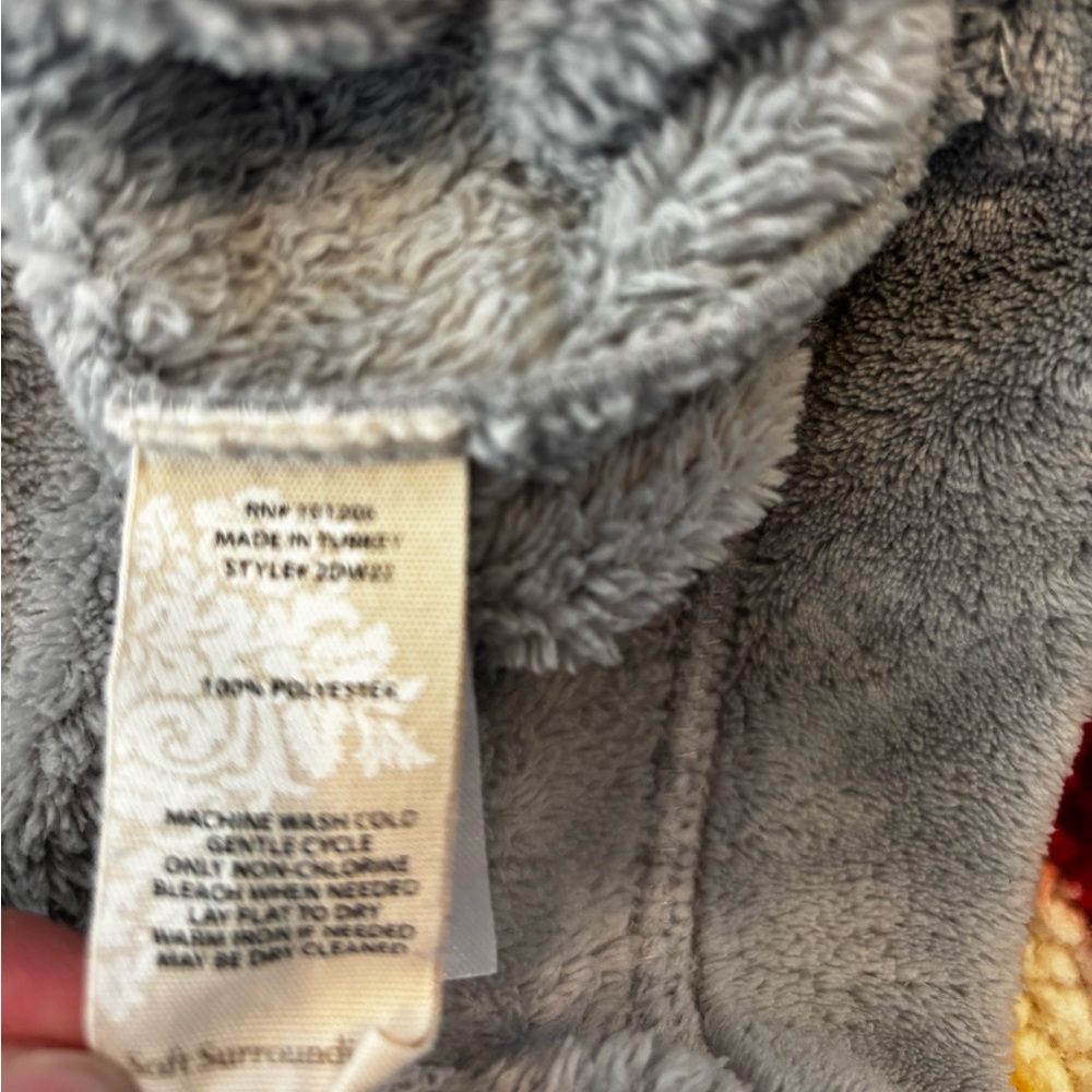 Soft Surroundings Gray Plush Fleece Pullover Size Large - Picture 5 of 5